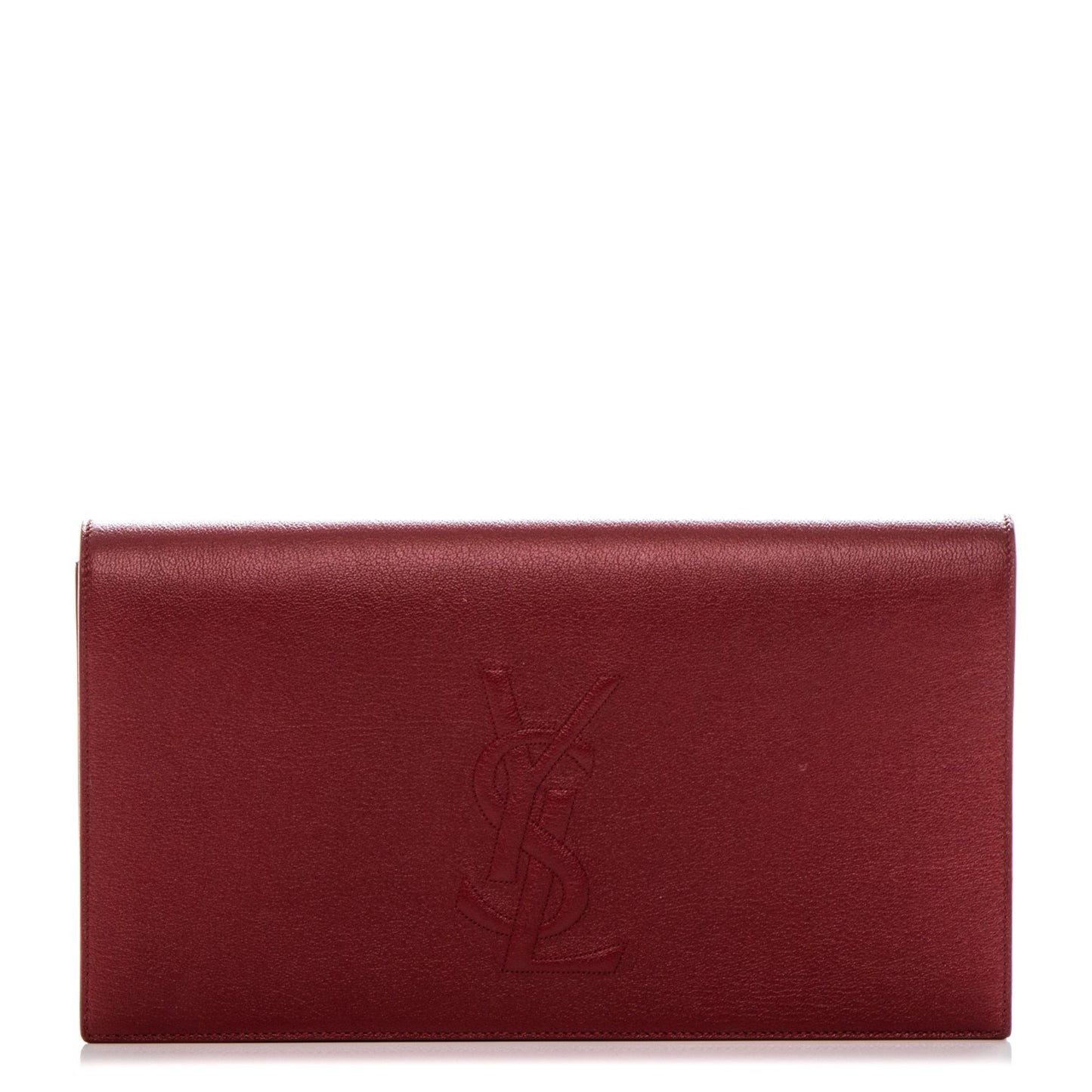 Calfskin Monogram Large Belle De Jour Clutch Red