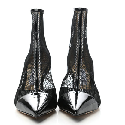 Jimmy Choo Mesh Patent Kix 100 Boots 38 Black 2 of 8