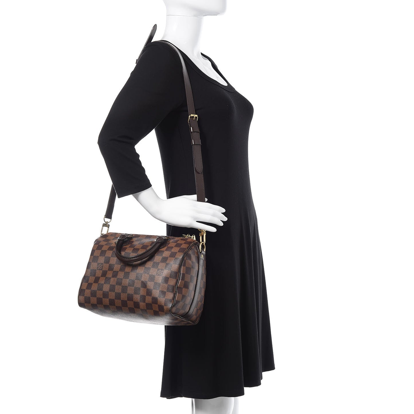 Damier Ebene Speedy Bandouliere 25