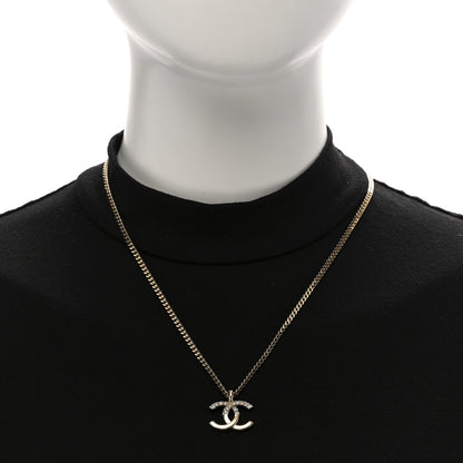 Chanel Metal Crystal Bead CC Necklace Gold 2 of 6