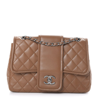 Chanel Lambskin Quilted Elementary Chic Flap Brown 1 of 12