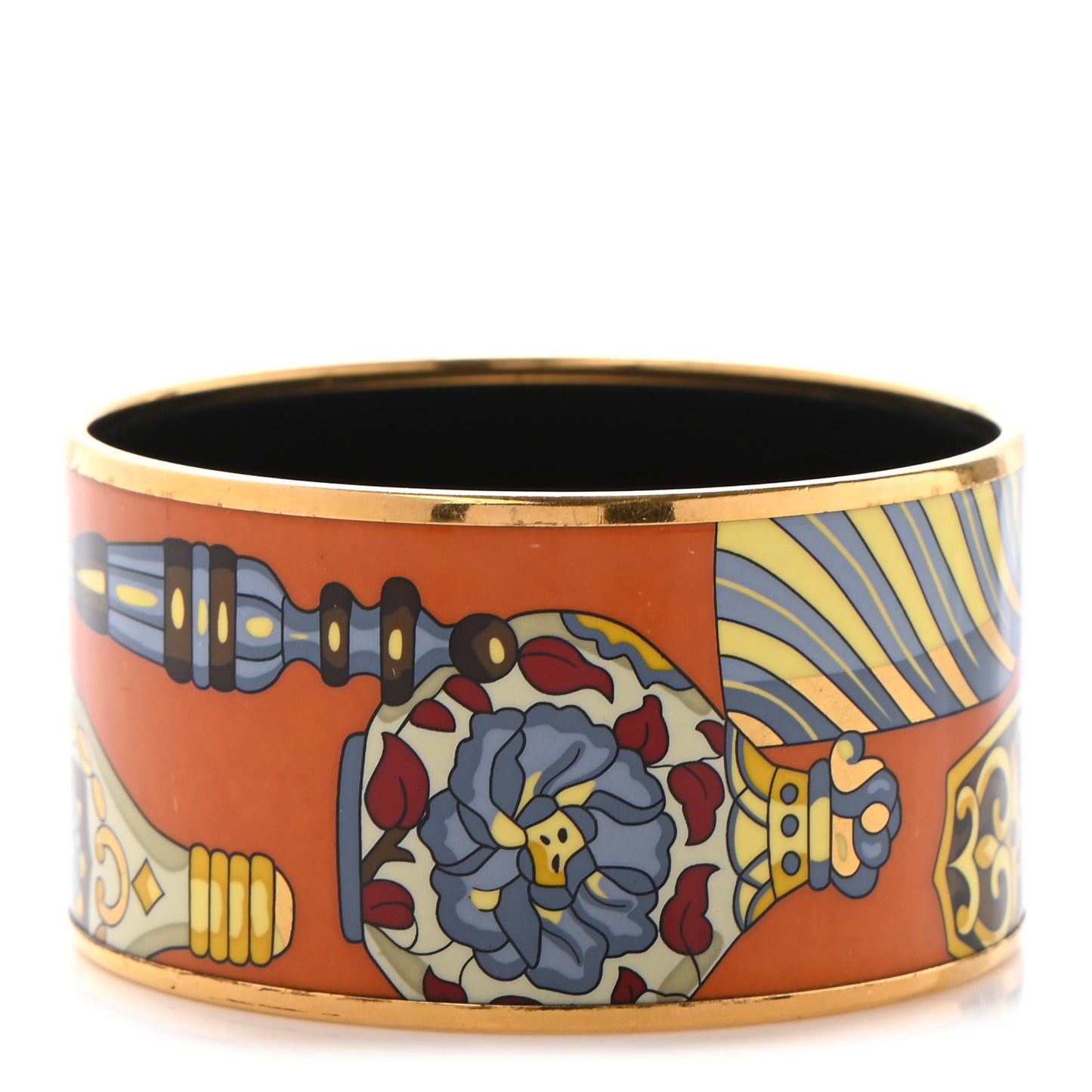 Enamel Printed Extra Wide Flacons Bracelet 65