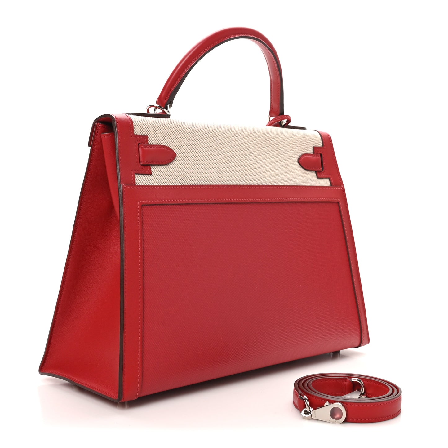 Berline Toile Swift Kelly Sellier 32 Rouge Piment Ecru Rouge Piment Ecru