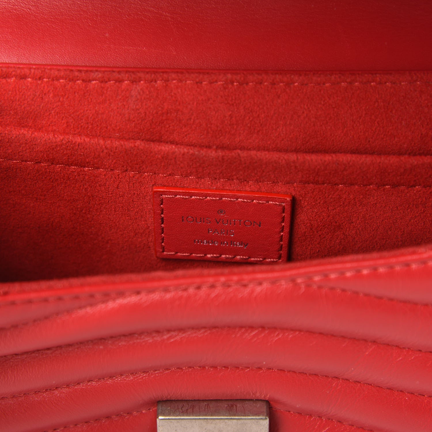 Louis Vuitton Calfskin New Wave Chain MM Ecarlate 8 of 10