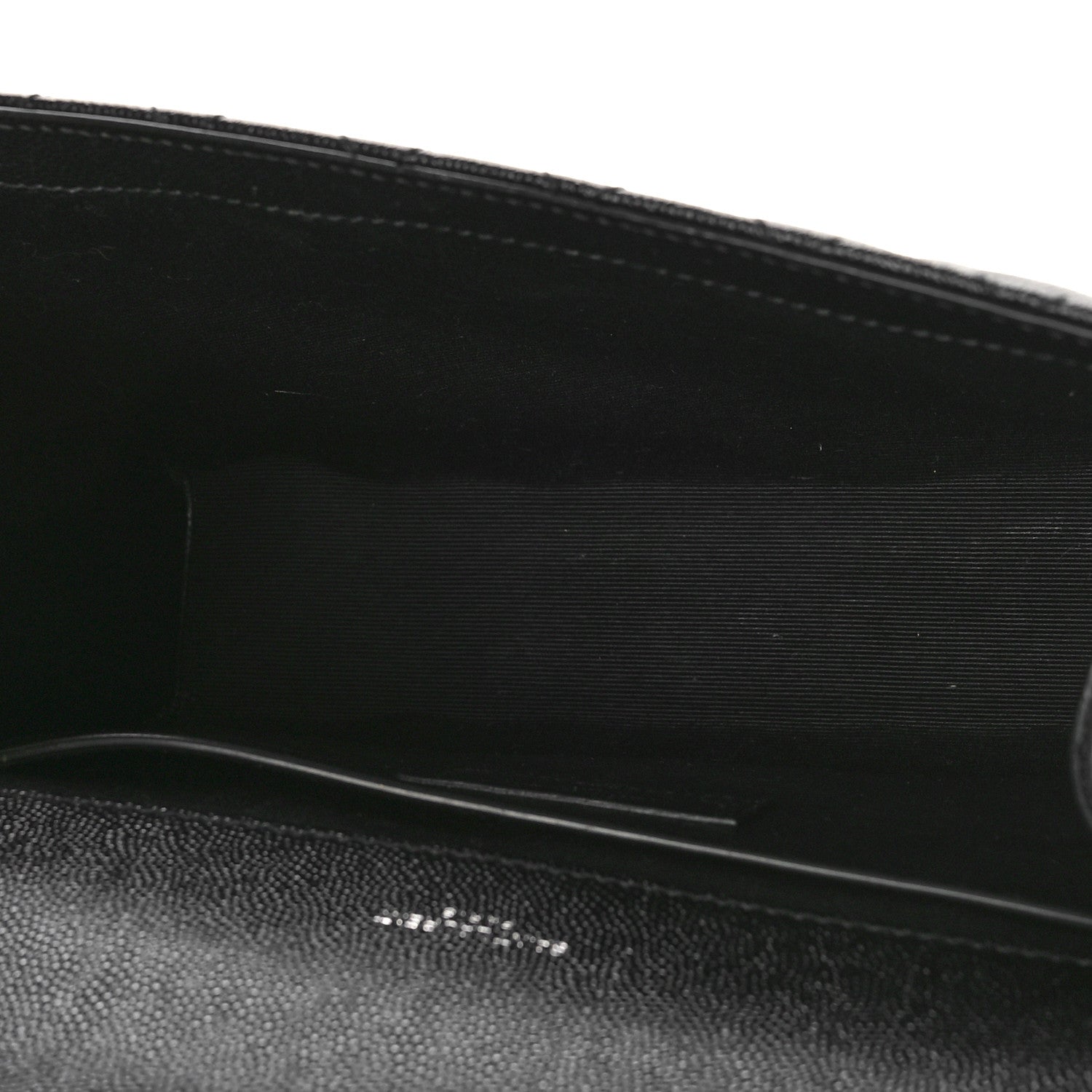 Saint Laurent Grain De Poudre Textured Mixed Matelasse Triquilt Medium Monogram Satchel Black 4 of 9