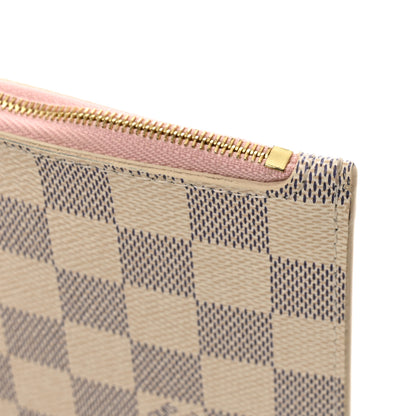 Louis Vuitton Damier Azur Neverfull MM GM Pochette Rose Ballerine 9 of 11