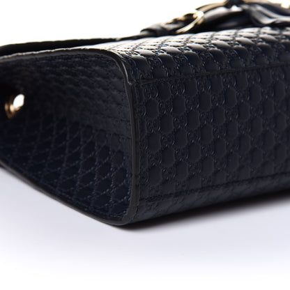 Gucci Soft Microguccissima Medium Emily Chain Shoulder Bag Blue 10 of 11