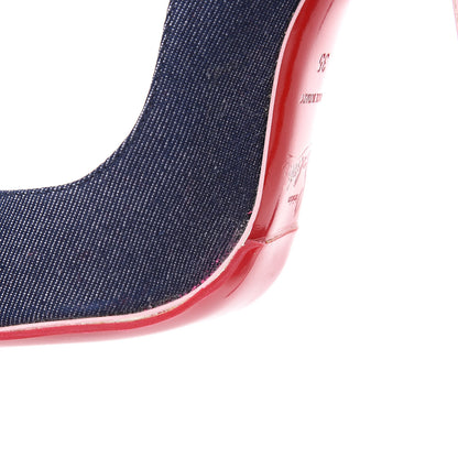 Christian Louboutin Denim Jazz Calf So Kate 120 Pumps 35 Blue Pompadour 10 of 11