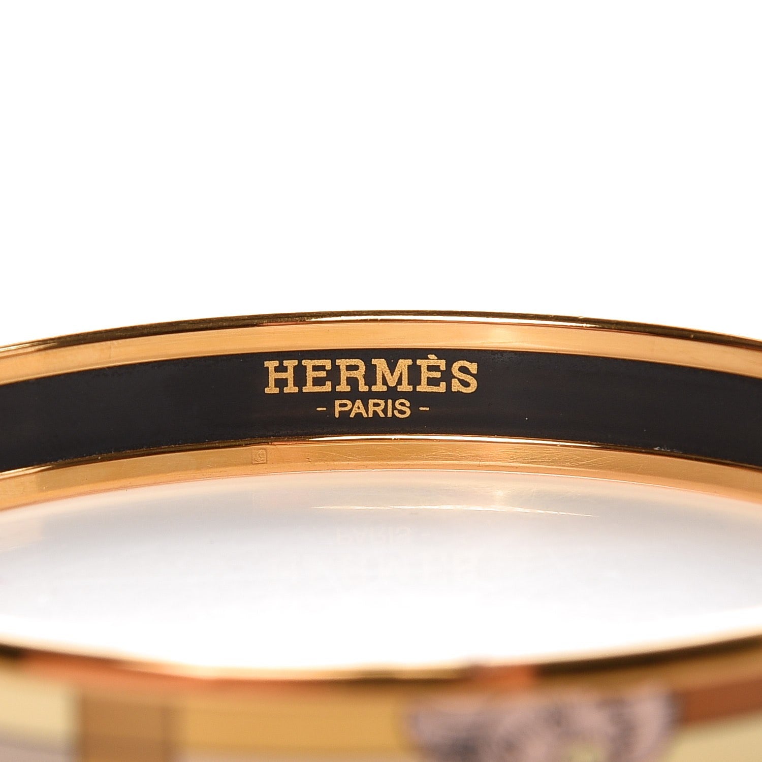 Hermes Printed Enamel Della Cavalleria Narrow Bracelet 65 3 of 5