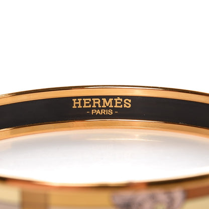 Hermes Printed Enamel Della Cavalleria Narrow Bracelet 65 3 of 5
