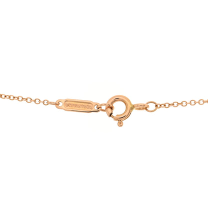 Tiffany 18K Rose Gold Diamond Atlas Pierced Pendant Necklace 5 of 5