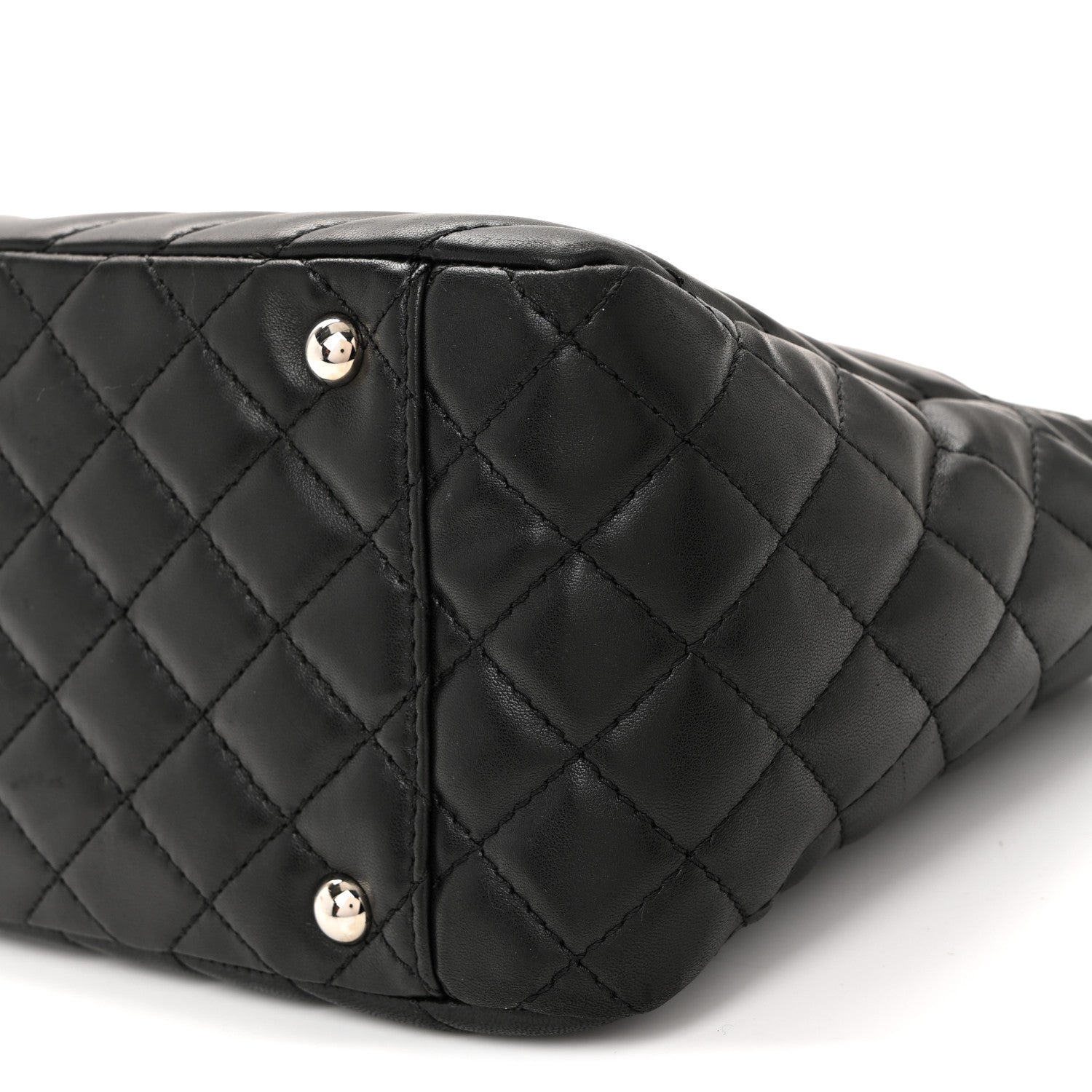 Chanel Lambskin Surpique Chevron Small Tote Black 10 of 10
