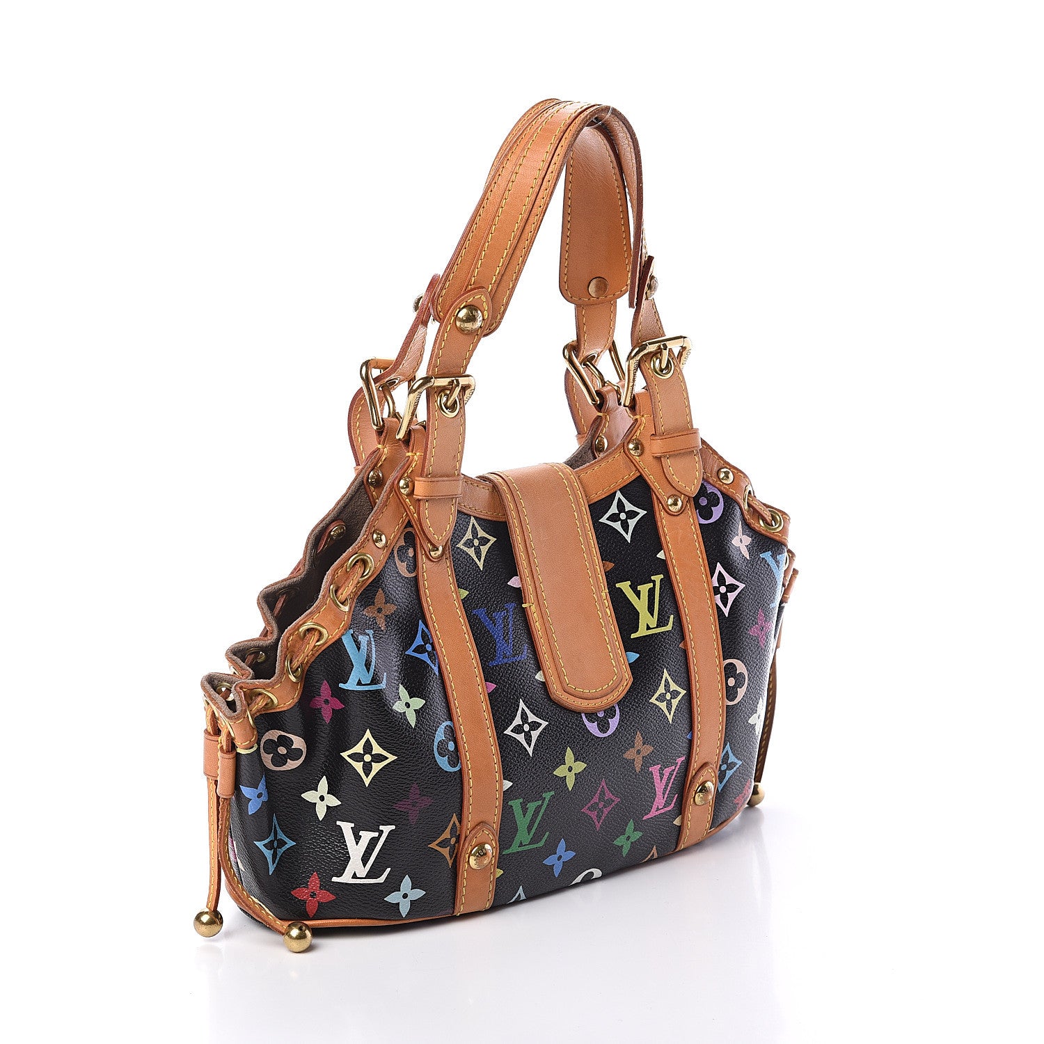 Louis Vuitton Monogram Multicolor Theda GM Black 2 of 8