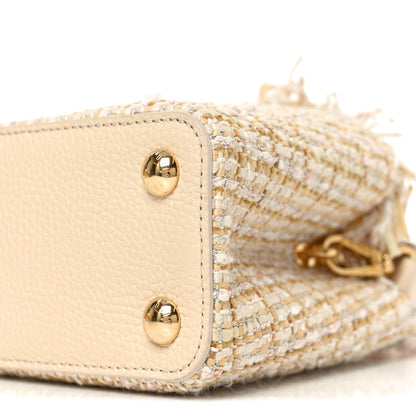 Louis Vuitton Tweed Taurillon Capucines BB Beige 9 of 9