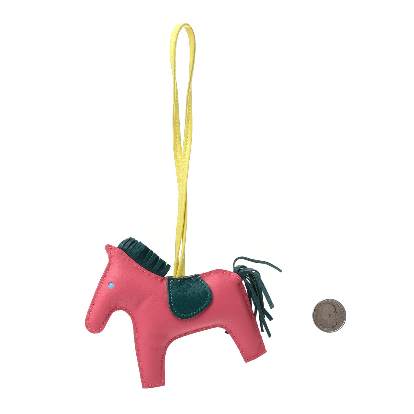 Milo Lambskin Grigri Rodeo Horse Bag Charm MM Rose Azalee Malachite Lime Celeste