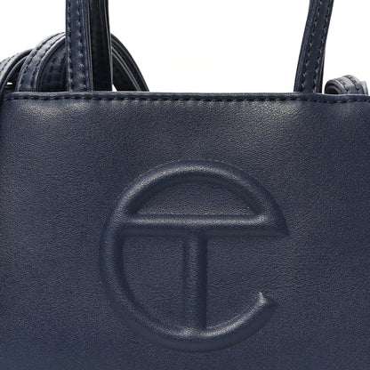 Telfar Vegan Leather Small Shopping Bag Navy 8 of 10