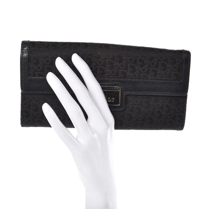Christian Dior Monogram Flap Wallet Black 2 of 7