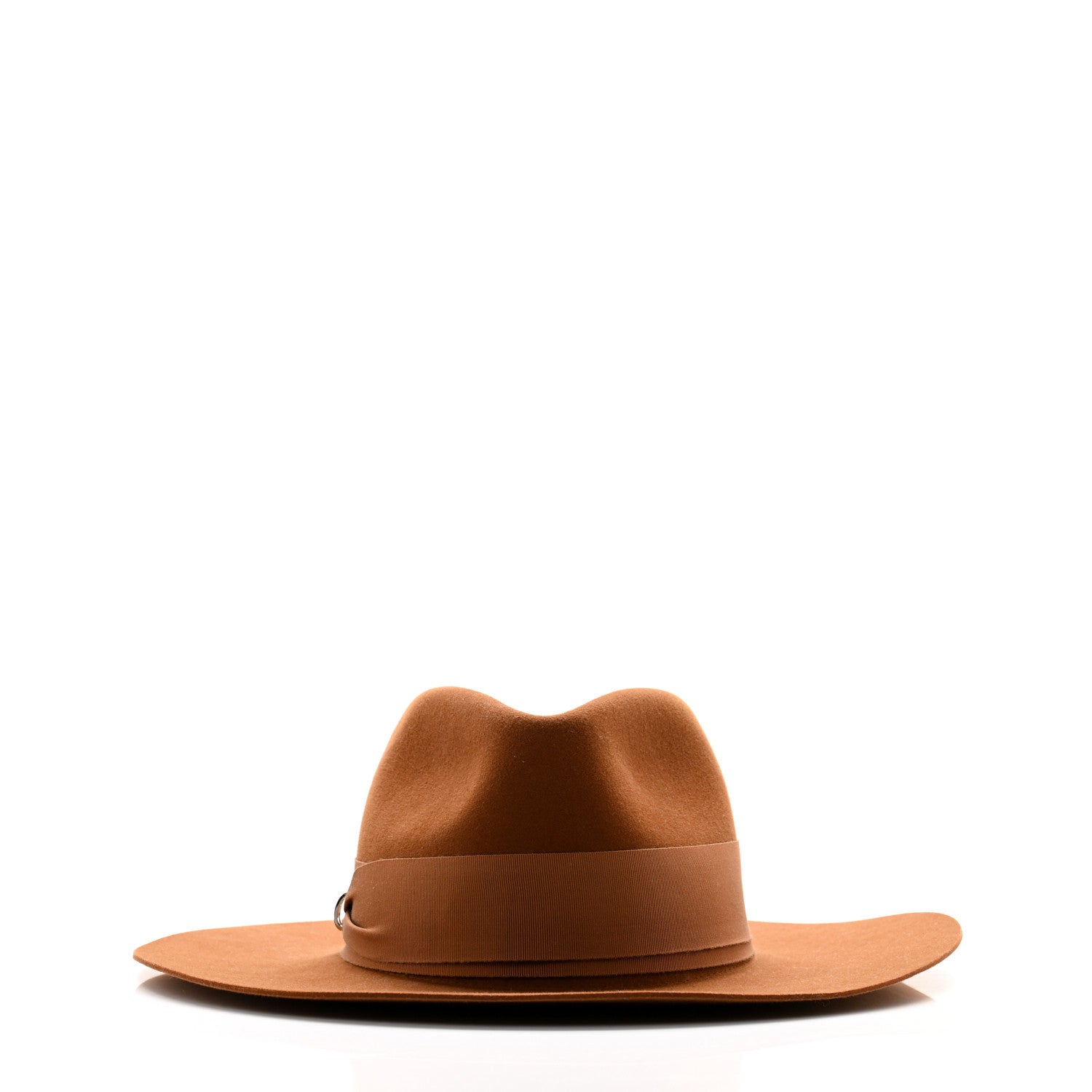 Hermes Rabbit Felt Laquered Gold Faubourg Pop H Hat 56 Marron Chutney 4 of 9