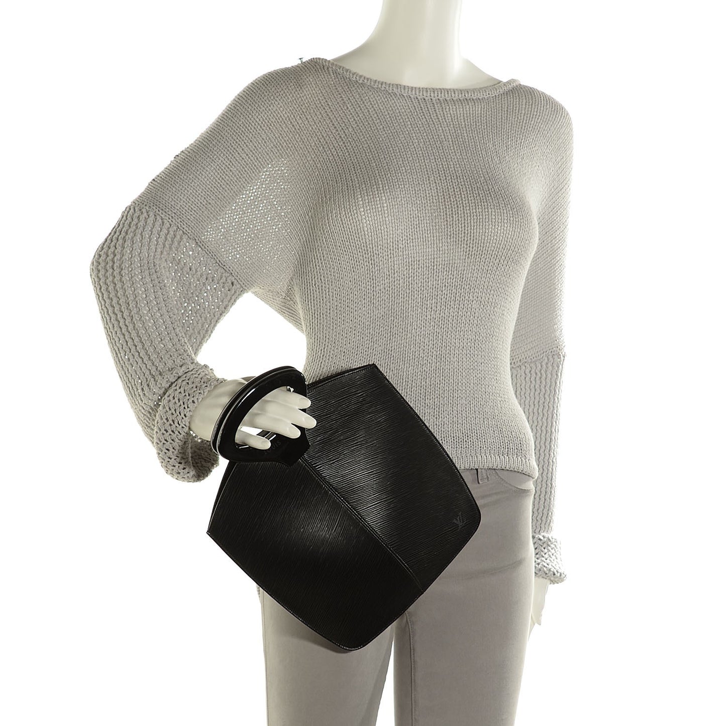 Epi Demi Lune Tote Black