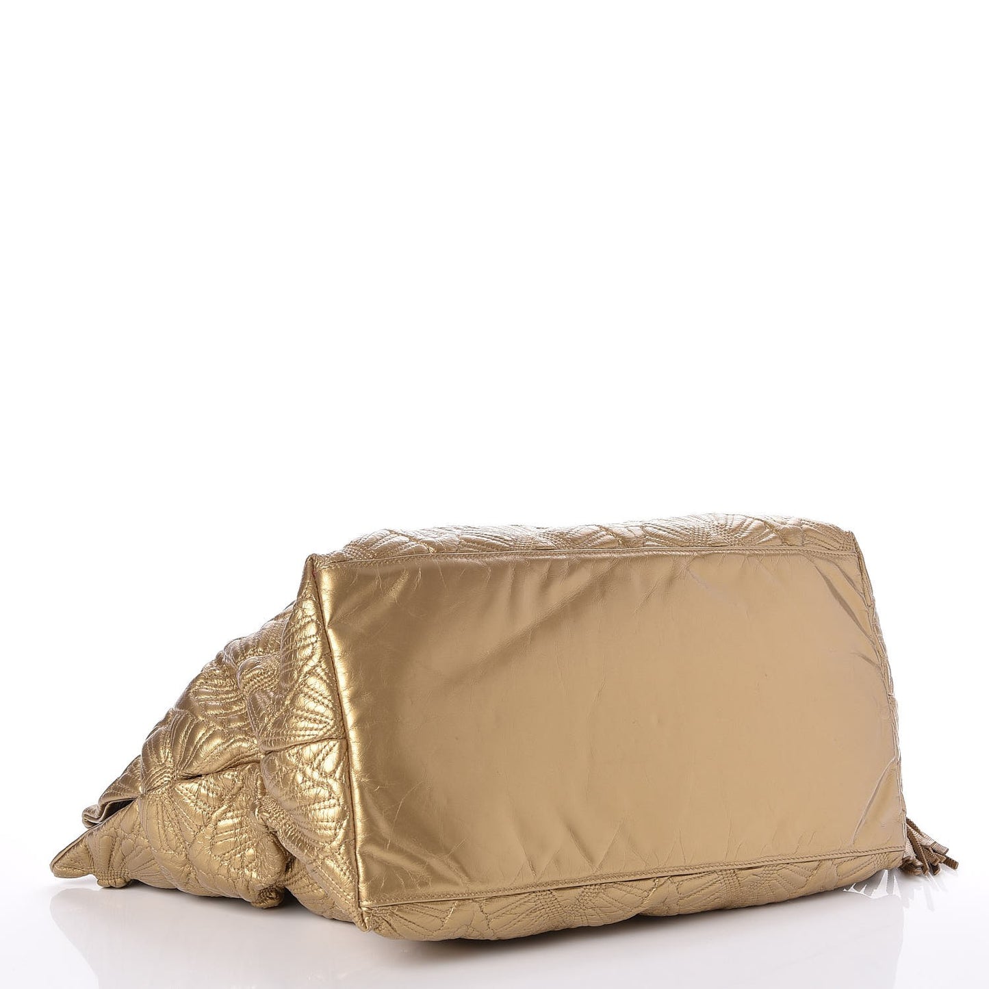 Calfskin Embroidered Ca D’Oro Tote Gold