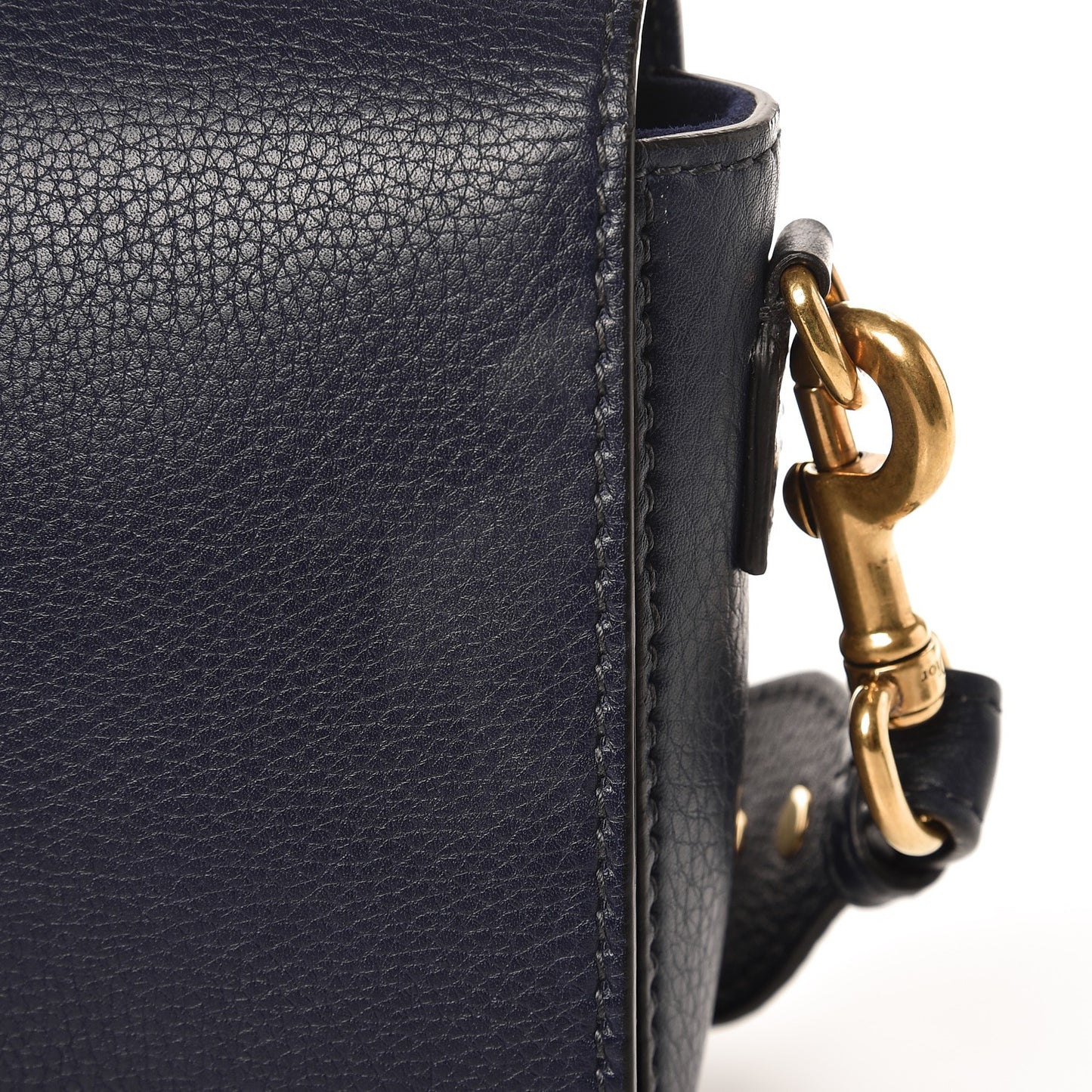 Grained Calfskin Dio(r)evolution Flap Bag Navy Blue