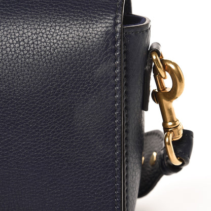 Christian Dior Grained Calfskin Dio(r)evolution Flap Bag Navy Blue 6 of 8