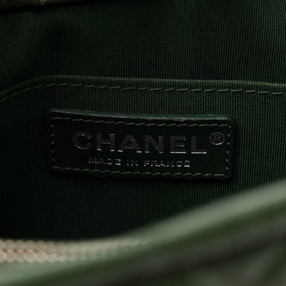 Chanel Aged Calfskin Quilted Large Working Vibe Camera Case Khaki 7 of 18