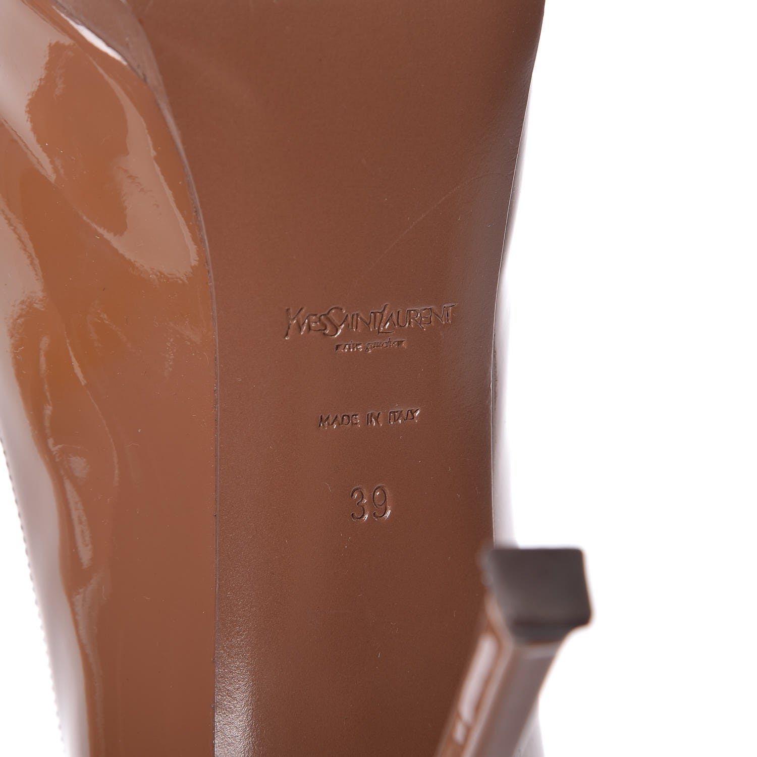 Saint Laurent Patent Tribtoo 105 Pumps 39 Nude 8 of 13
