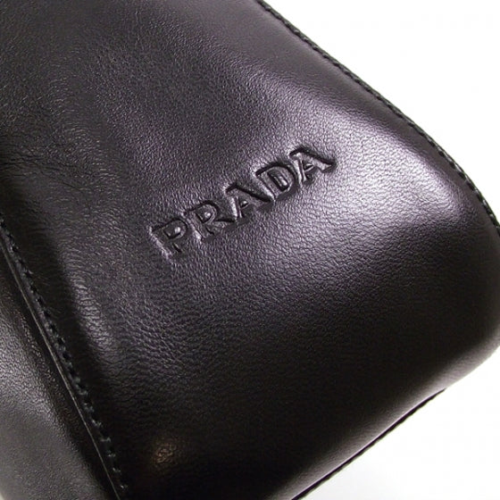 Leather Large Tote Black