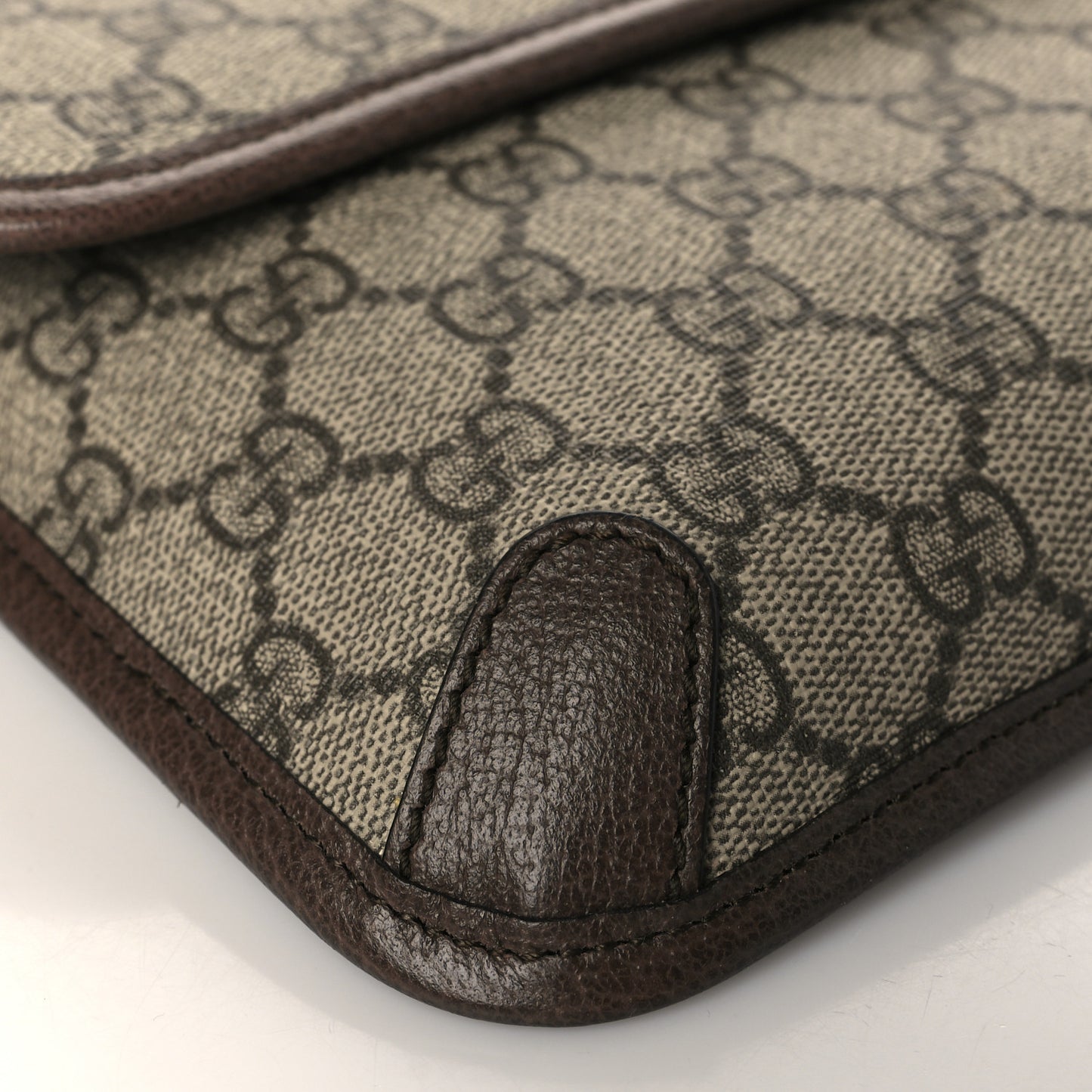 GG Supreme Monogram Neo Vintage Web Belt Bag Brown