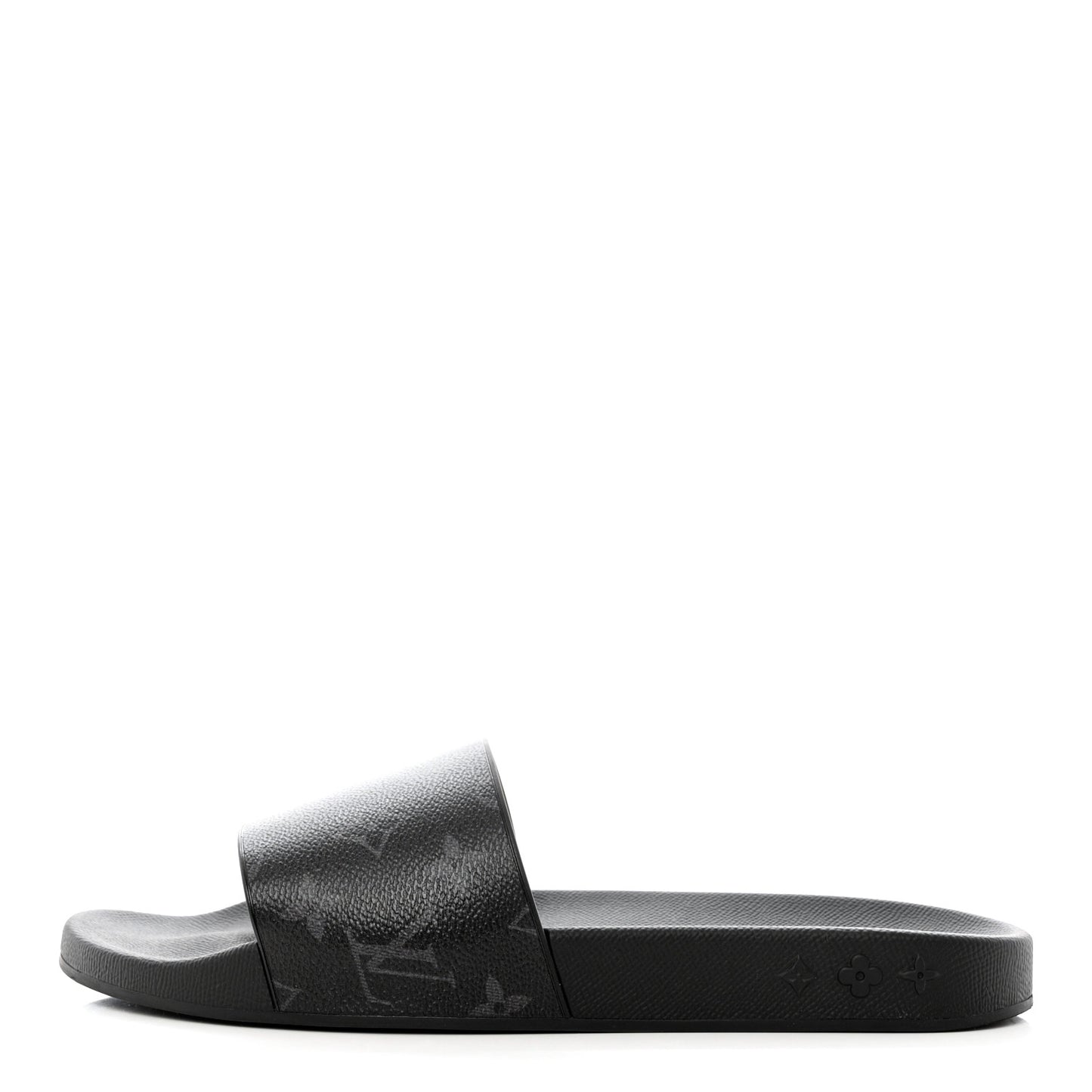 Rubber Monogram Eclipse Mens Waterfront Mules 8 Black