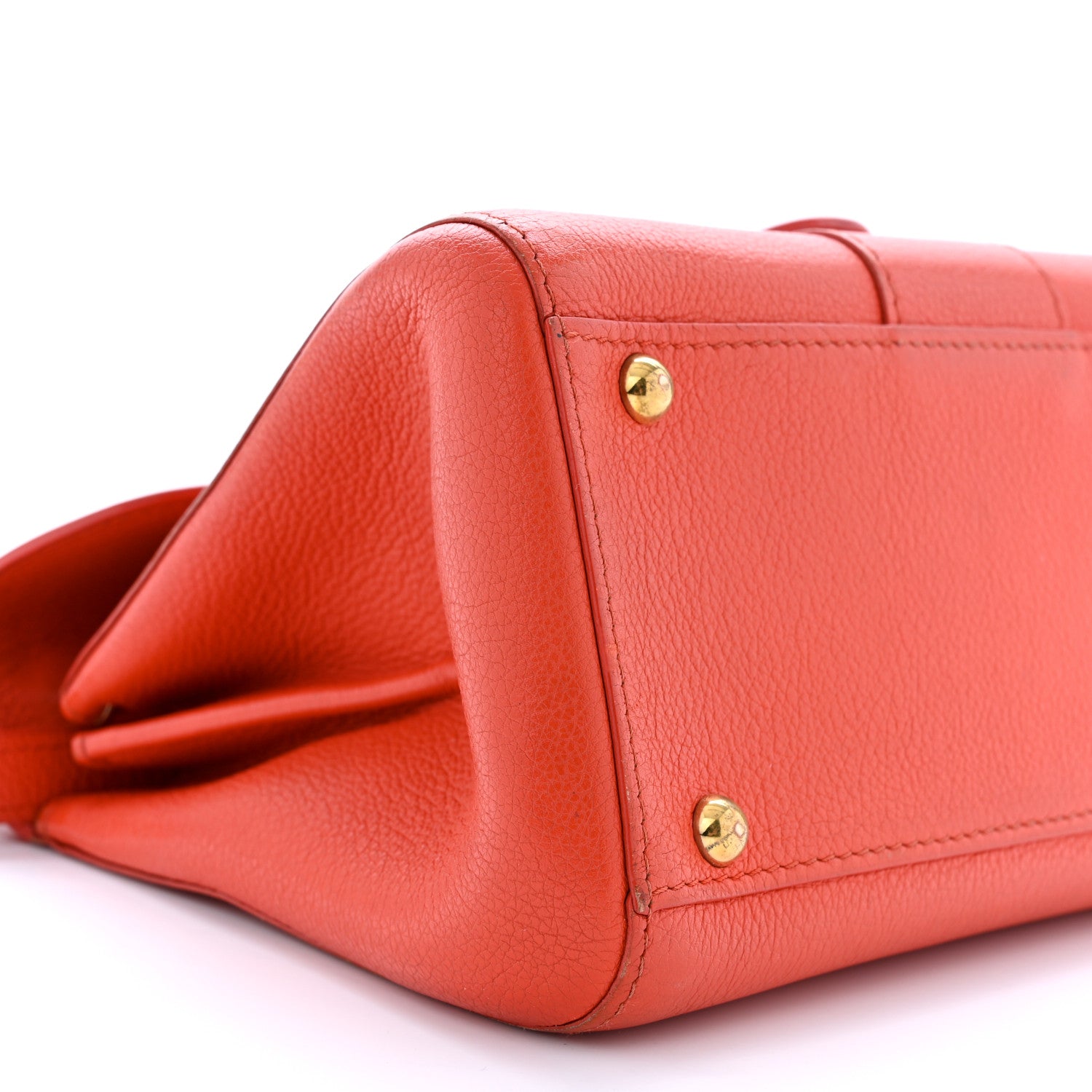 Delvaux Grained Calfskin Mini Brillant Satchel Red 9 of 12