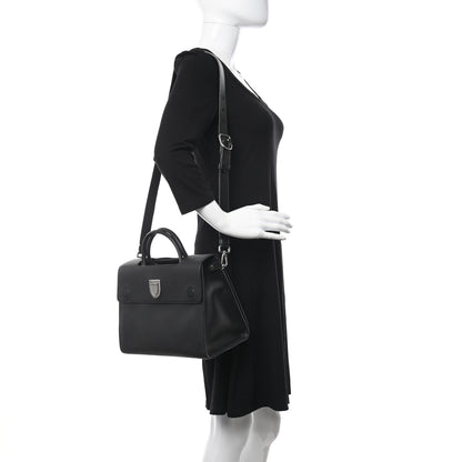 Christian Dior Grained Calfskin Medium Diorever Flap Black 2 of 12