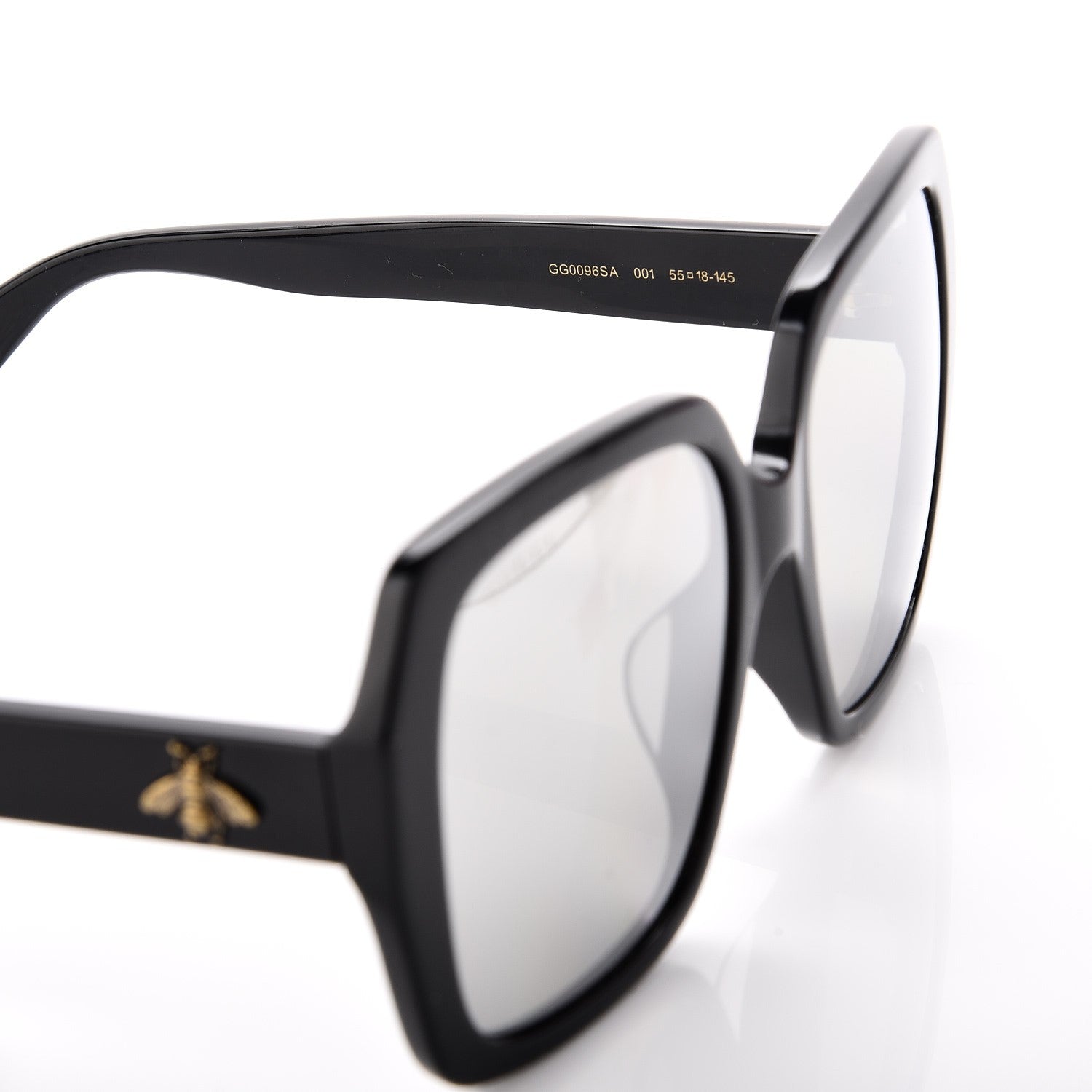 Gucci Acetate Square Frame GG 0096/A Sunglasses Black 5 of 6