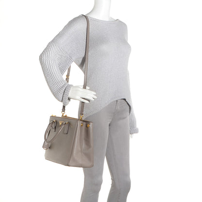 Prada Saffiano Lux Medium Double Zip Tote Argilla 2 of 11