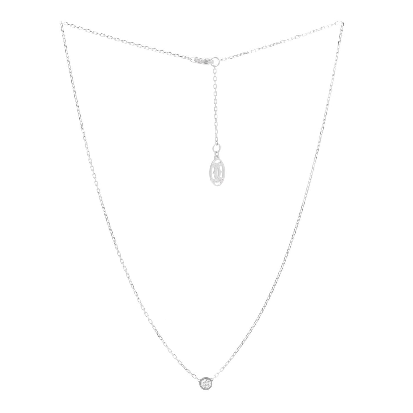 18K White Gold Diamond SM D'Amour Pendant Necklace