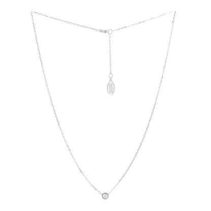 Cartier 18K White Gold Diamond SM D'Amour Pendant Necklace 3 of 7