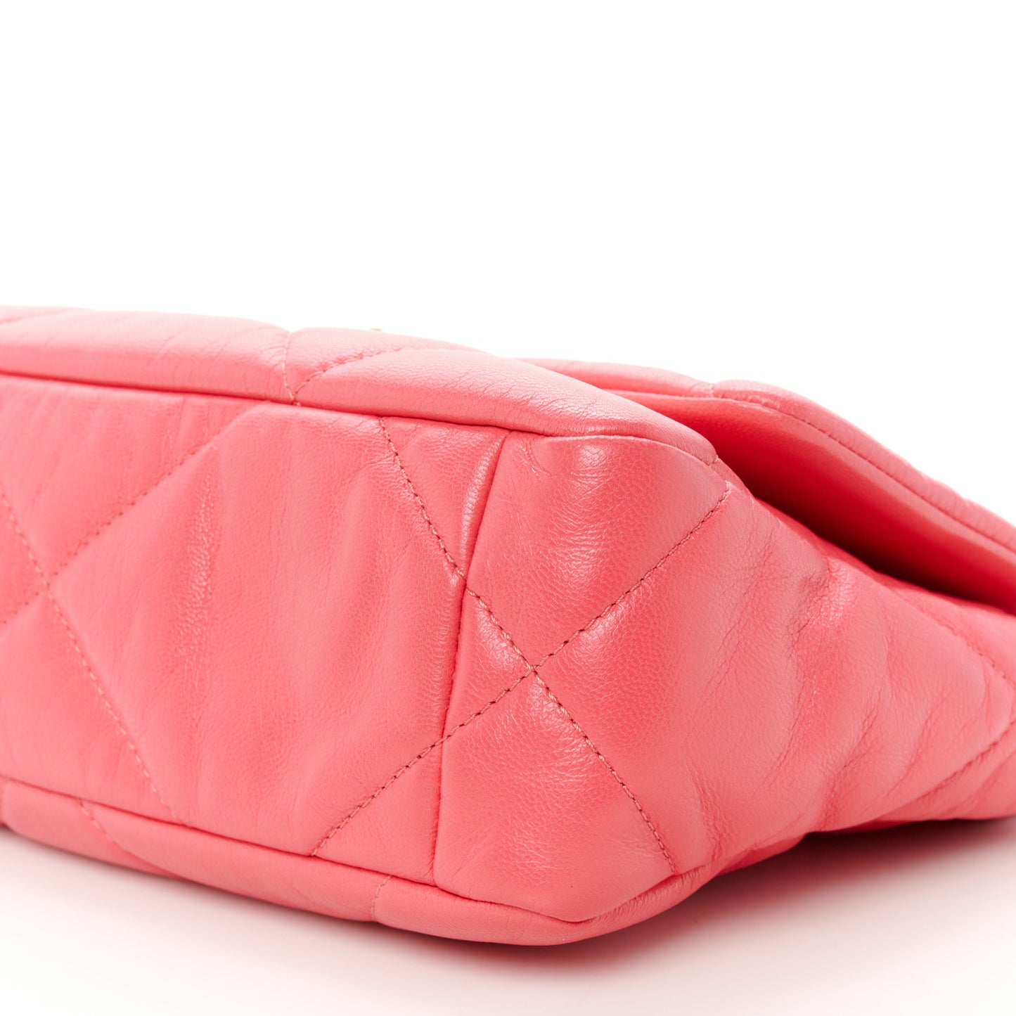 Lambskin Quilted Medium Chanel 19 Flap Dark Pink