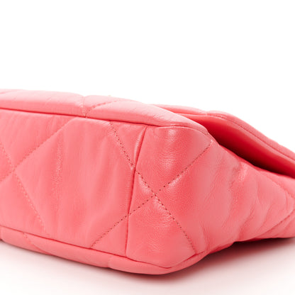 Chanel Lambskin Quilted Medium Chanel 19 Flap Dark Pink 10 of 10