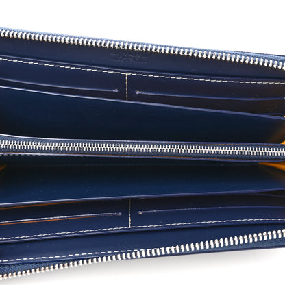 Goyard Goyardine Matignon Zip Around GM Wallet Navy 5 of 6