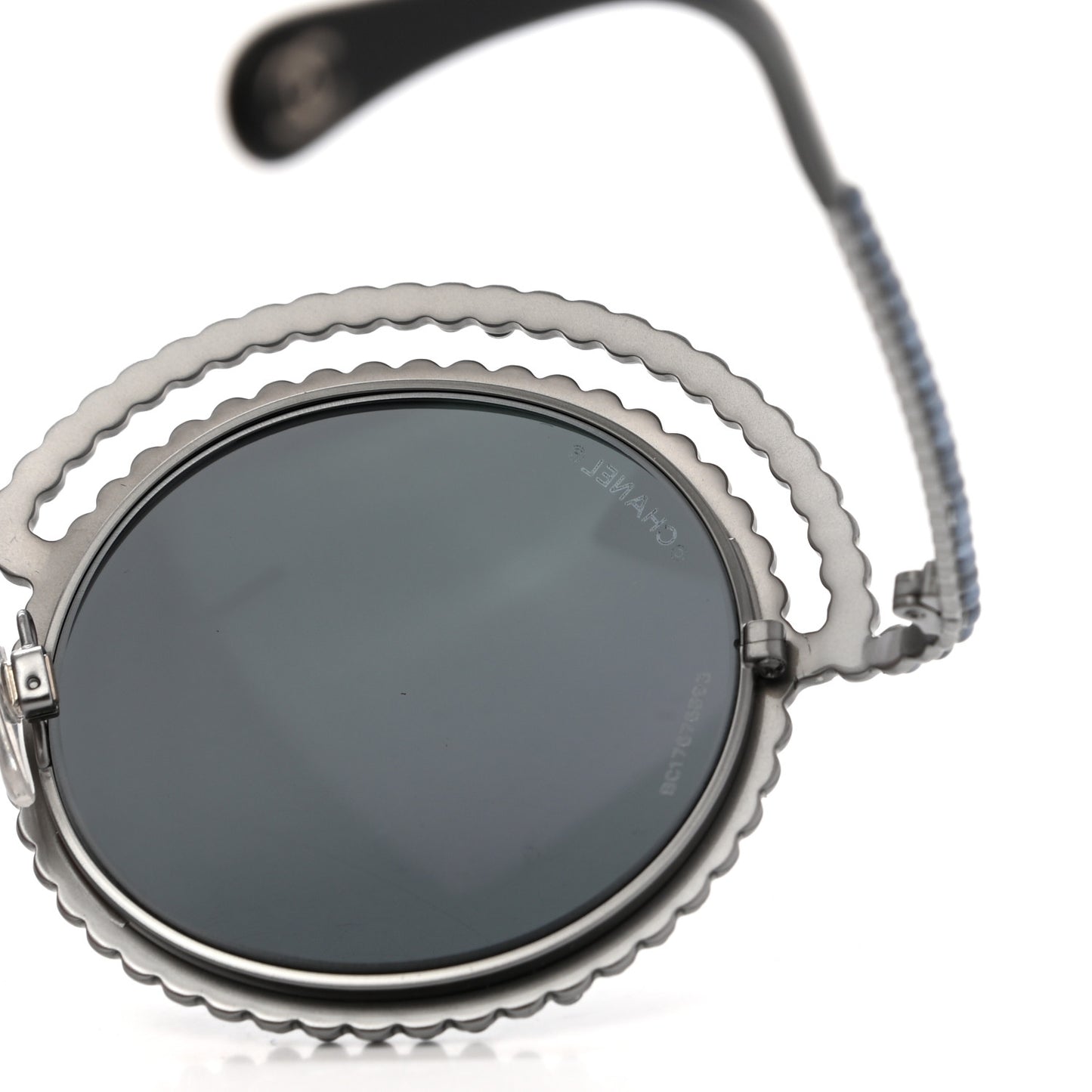 Pearl Round Sunglasses 71139 Silver