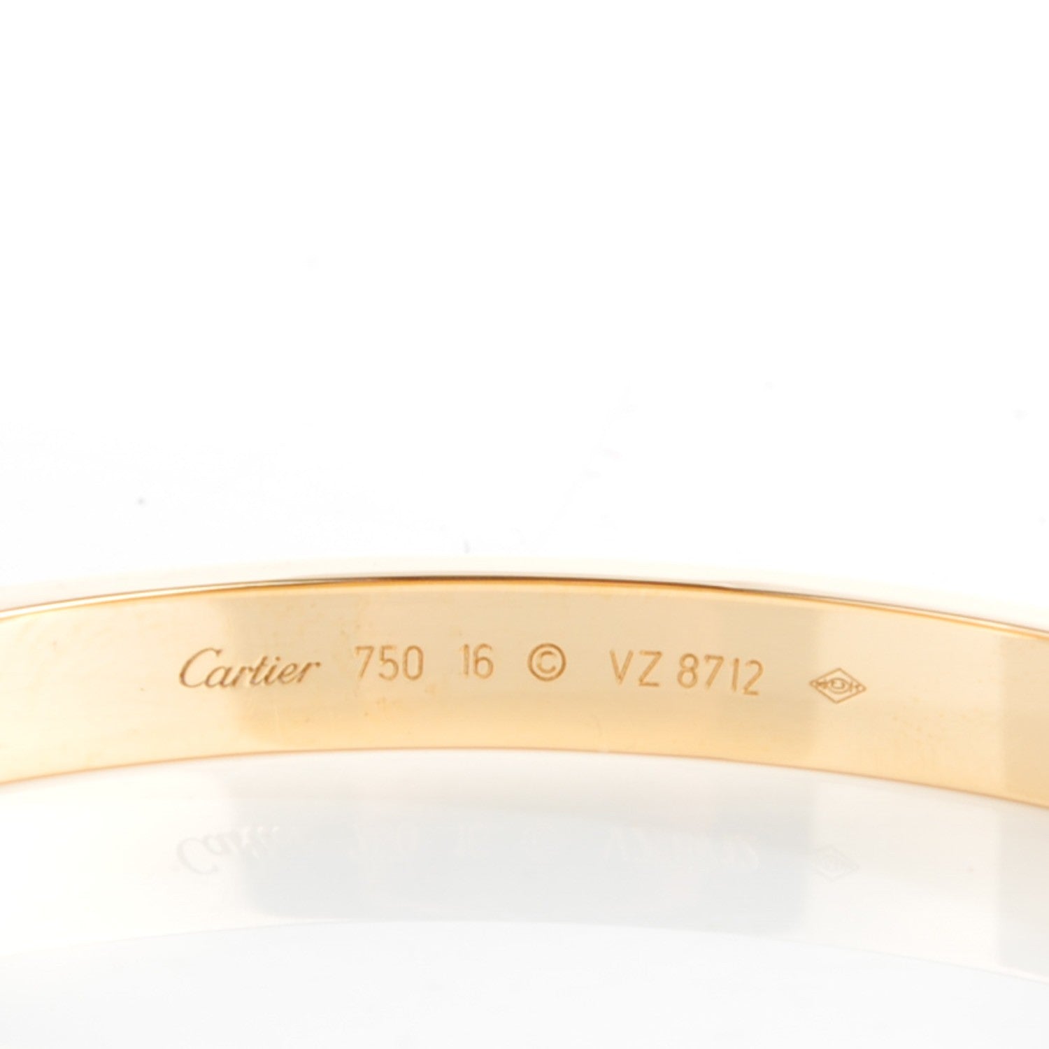 Cartier 18K Yellow Gold LOVE Bracelet 16 3 of 4