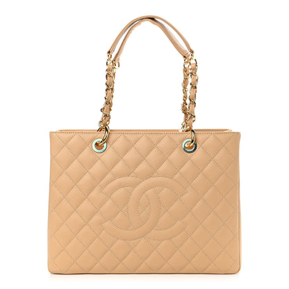 Chanel Caviar Quilted Grand Shopping Tote GST Beige Clair 1 of 11