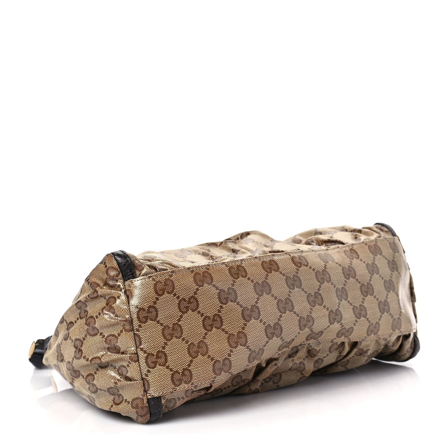Crystal Monogram D Ring Gold Hobo Brown