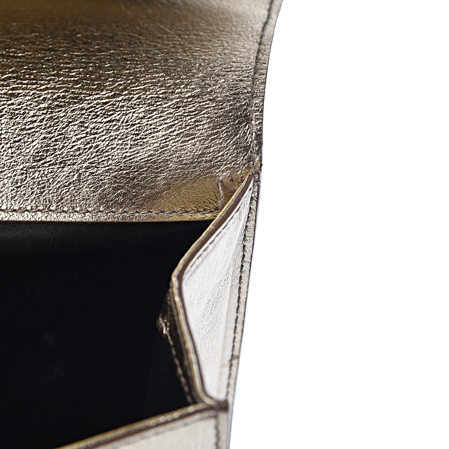 Saint Laurent Metallic Calfskin Monogram Large Belle De Jour Clutch Gold 7 of 12