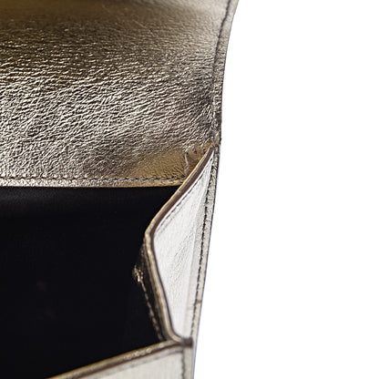 Saint Laurent Metallic Calfskin Monogram Large Belle De Jour Clutch Gold 7 of 12
