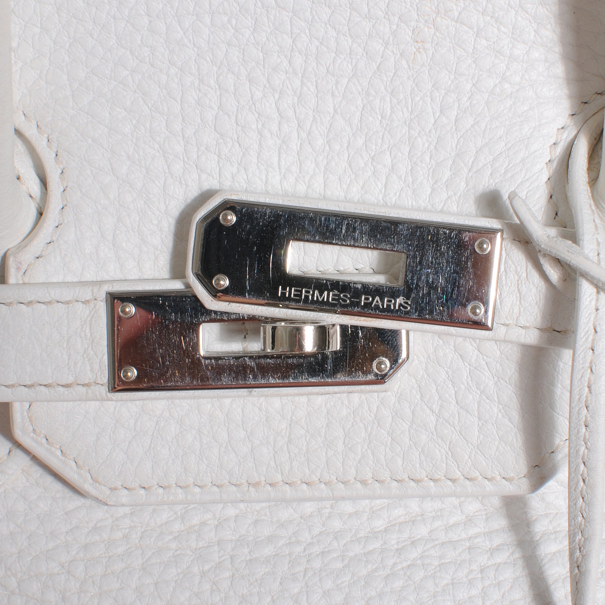 Hermes Taurillon Clemence Birkin 35 White 5 of 11