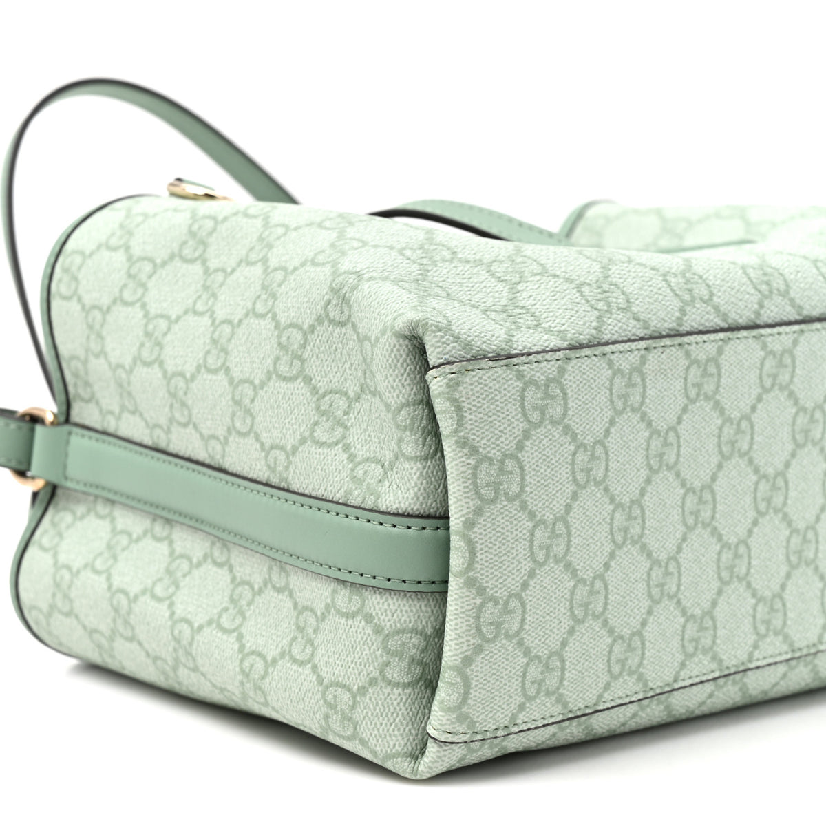 Gucci GG Supreme Monogram Emblem Medium Tote Bag Sage Green 9 of 9