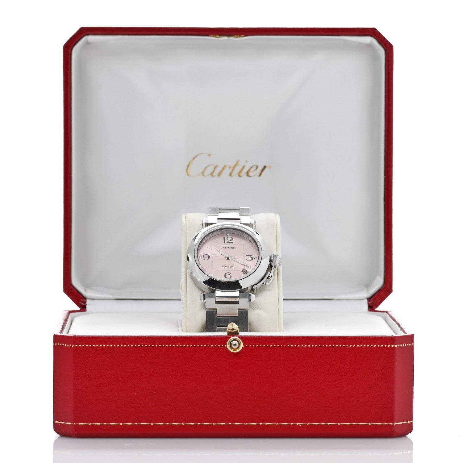 Cartier Stainless Steel 35mm Pasha Automatic Watch Pink 5 of 5