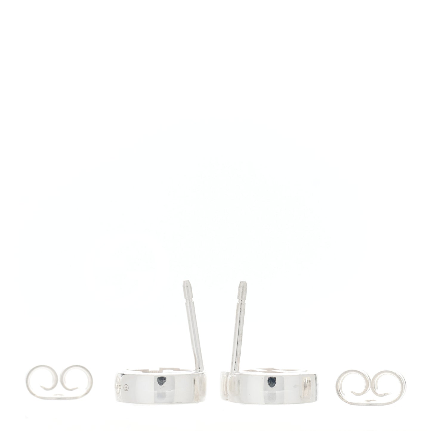 Sterling Silver Interlocking GG Stud Earrings